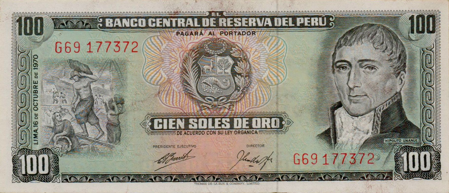Peru 100 1970 XF P-102/b